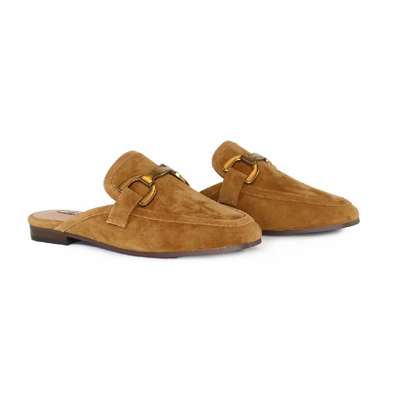 VELA SLIPPER TAN SUEDE