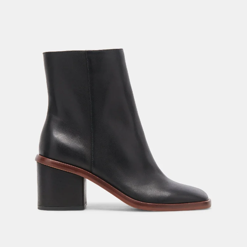 DAPPER BOOTIES BLACK LEATHER