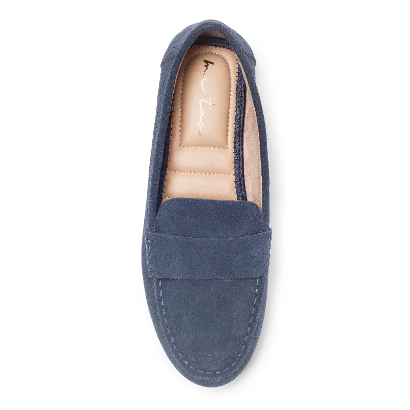 Navy Genuine Suede