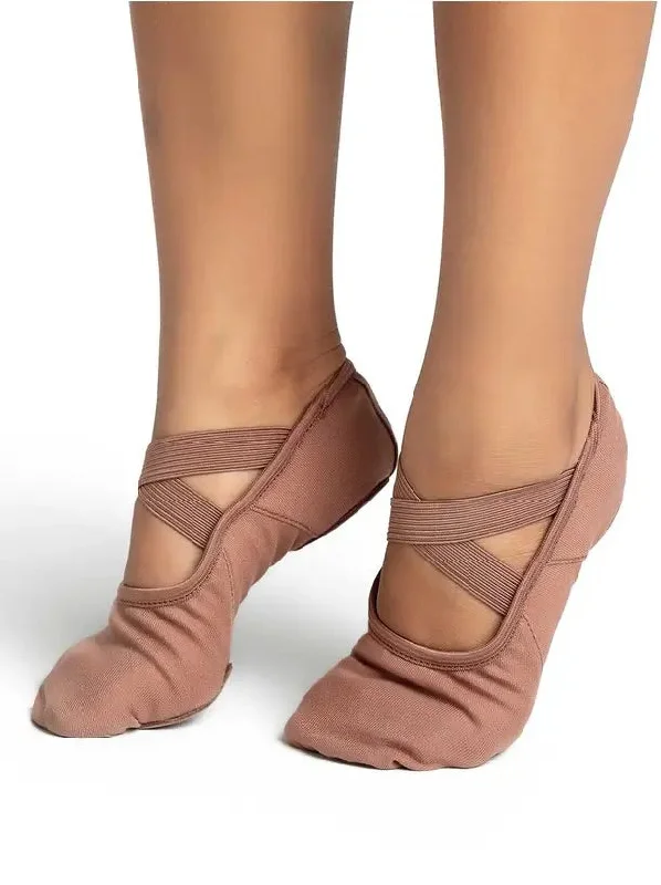 Capezio - Hanami Canvas Ballet Shoes - Child (2037C) - Maple S60