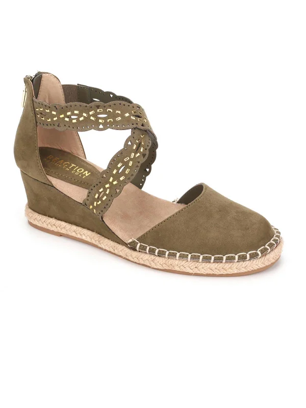 Clo X Band Womens Faux Suede Strappy Espadrilles