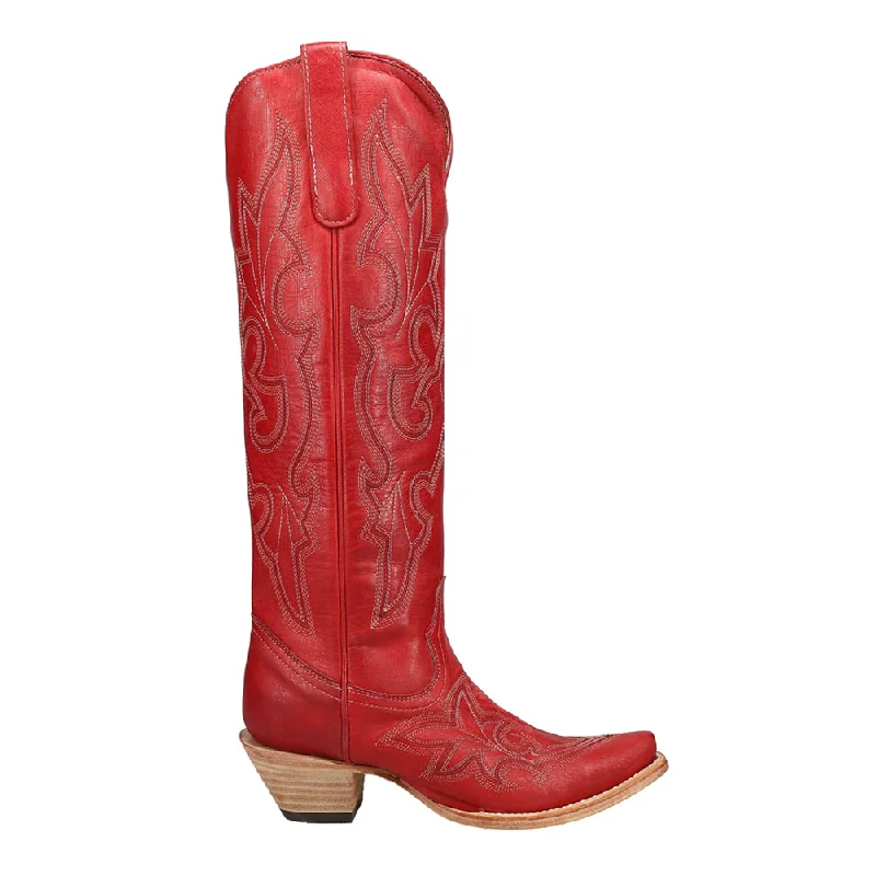 Tall Top Embroidery Snip Toe Cowboy Boots