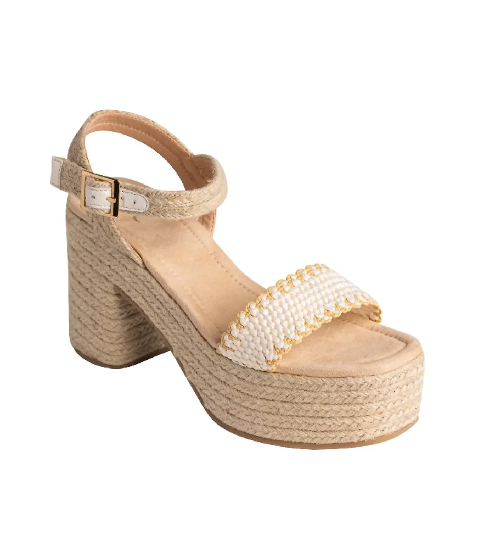 Women's Elise Wedge In Off White