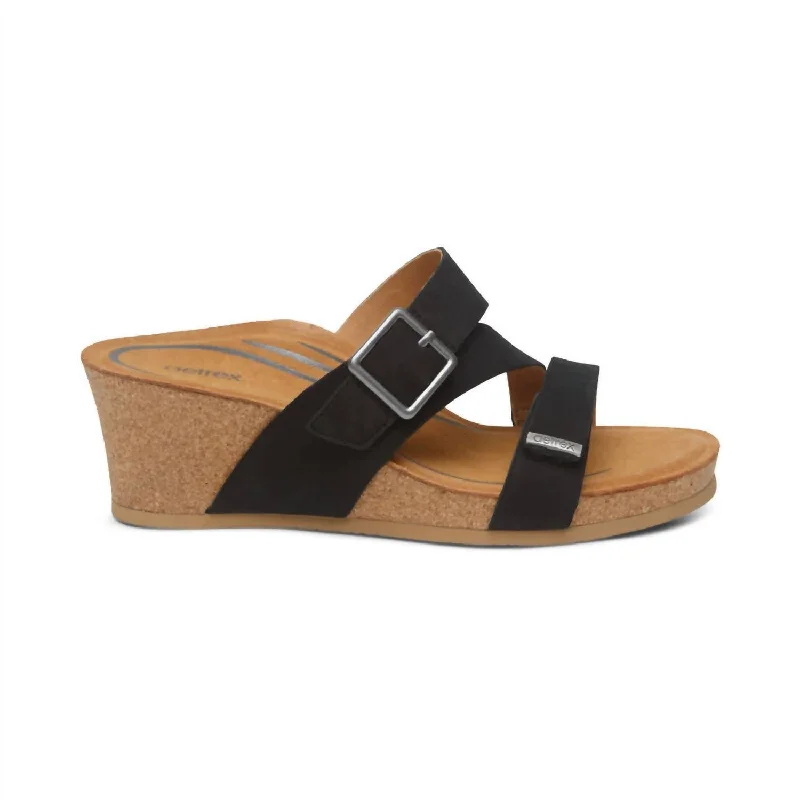 Women's Kimmy Arch Support Wedge Sandals In Black