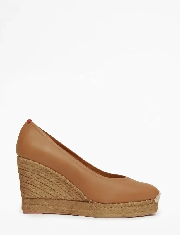 Women's Scoop Leather Espadrille In Tan