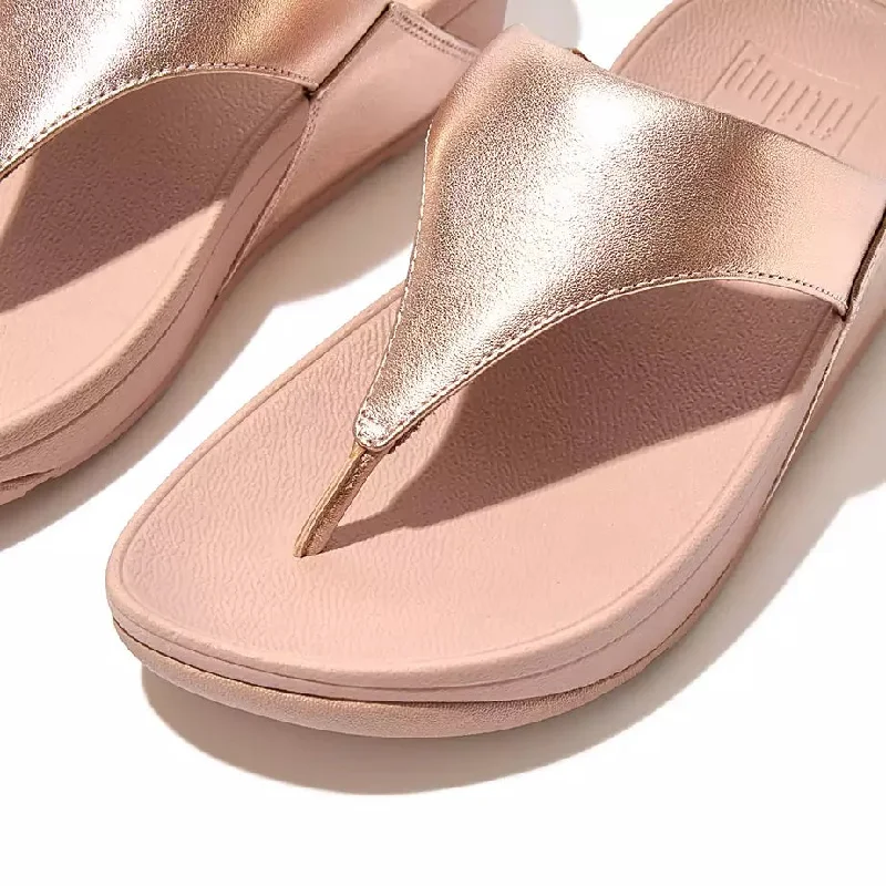 'FitFlop' Women's Lulu Leather Toe-Post Sandal - Rose Gold