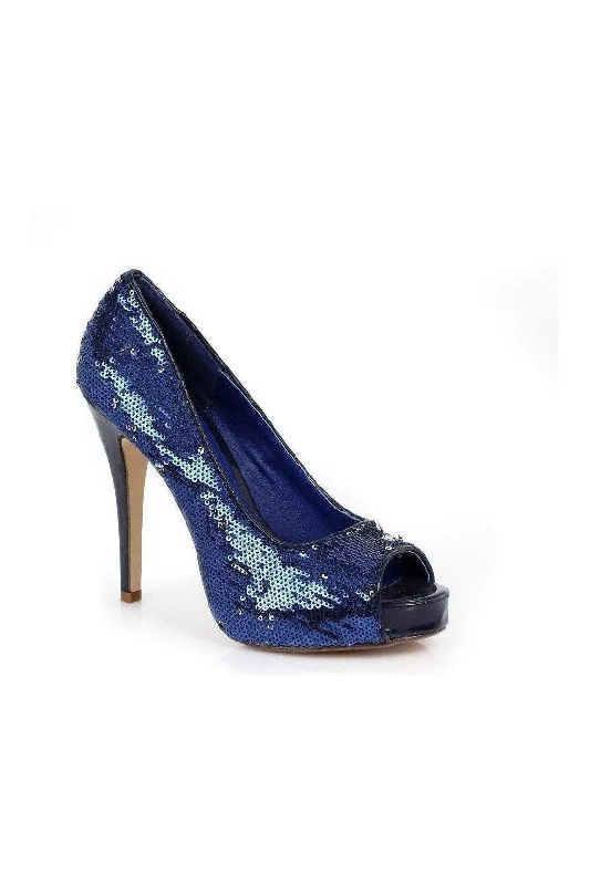 415-FLAMINGO Pump | Blue Sequins