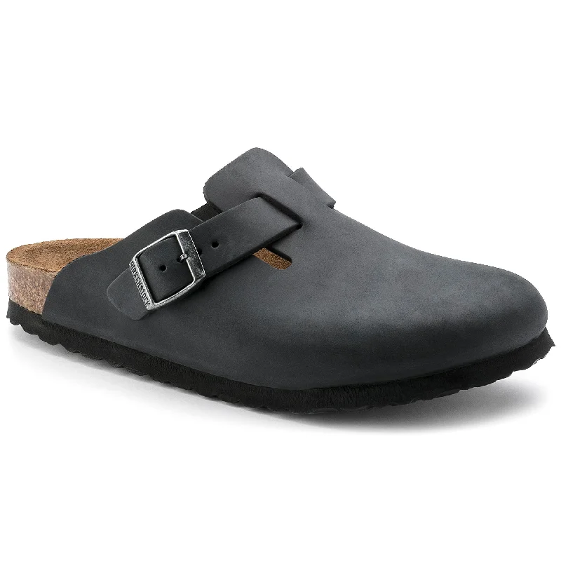 Birkenstock Boston black oiled leather