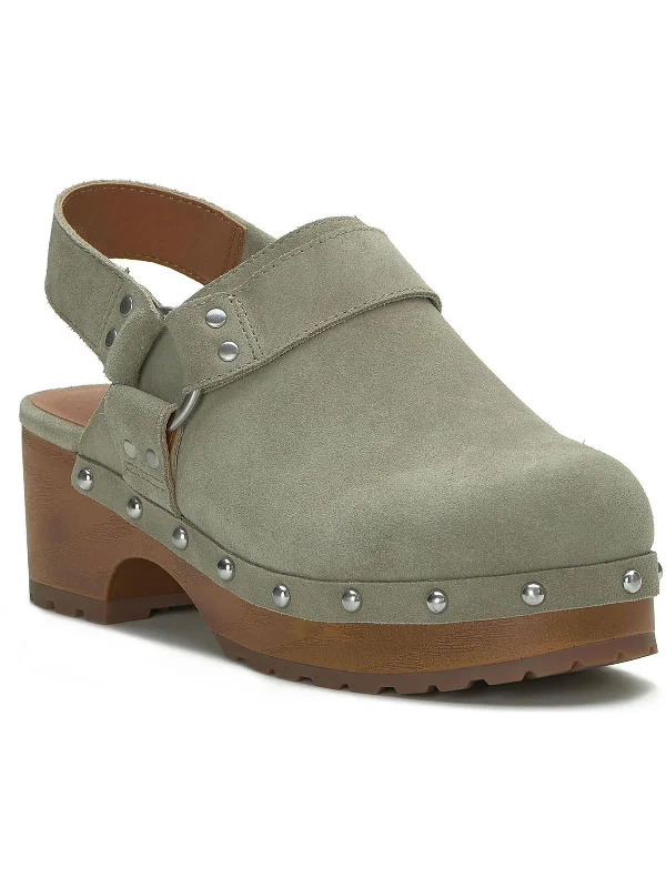 Blaton Womens Suede Platform Clogs