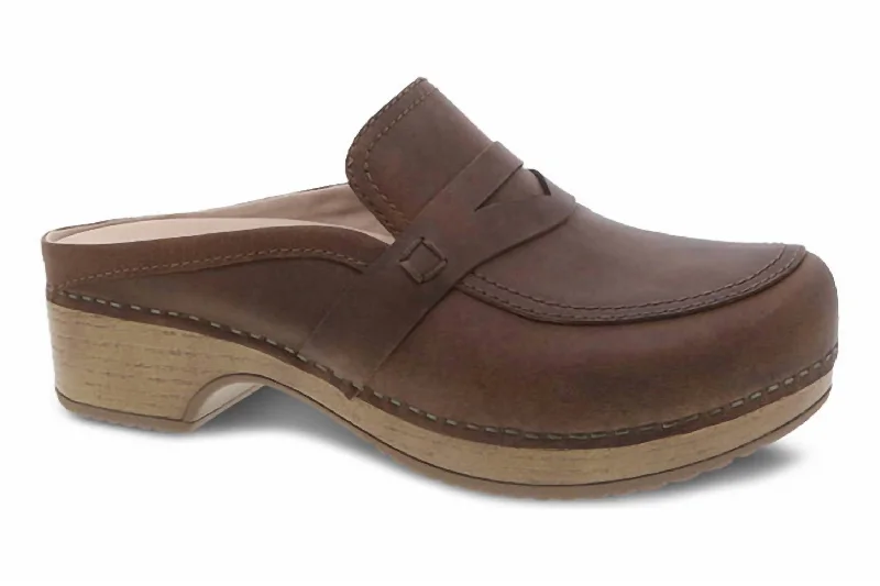 Women's Bel Penny Mule In Oiled Brown